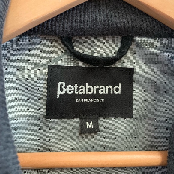 Betabrand Gray Pinstripe Executive Hoodie Medium - Picture 3 of 6